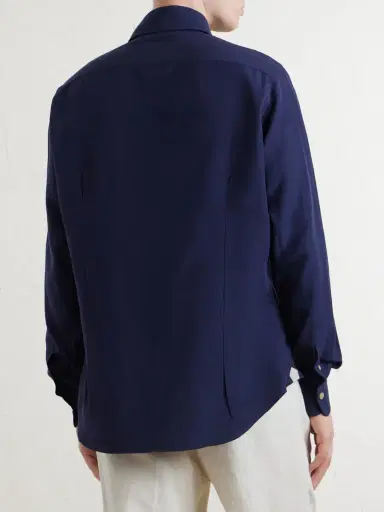 ELEVENTY Lyocell, Linen and Cotton-Blend Shirt - Men | Thumbnail 4