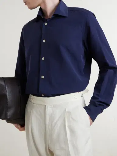 ELEVENTY Lyocell, Linen and Cotton-Blend Shirt - Men | Thumbnail 5