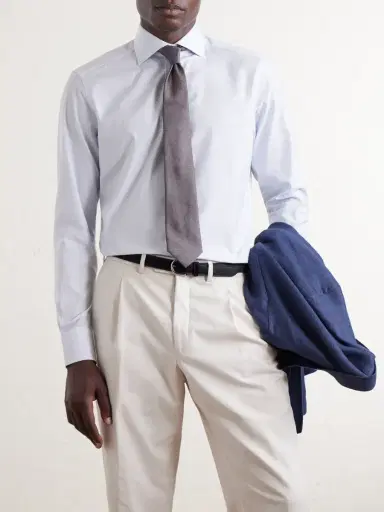 Zegna Trofeo Cotton-Poplin Shirt - Men | Thumbnail 3