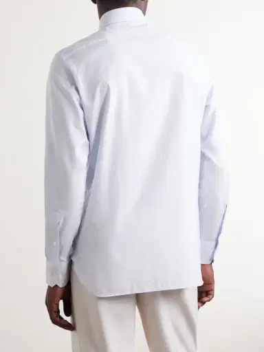 Zegna Trofeo Cotton-Poplin Shirt - Men | Thumbnail 4