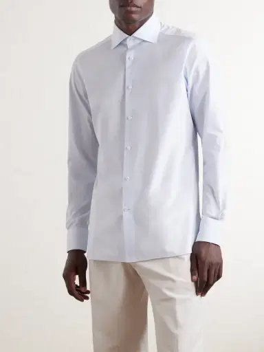 Zegna Trofeo Cotton-Poplin Shirt - Men | Thumbnail 5