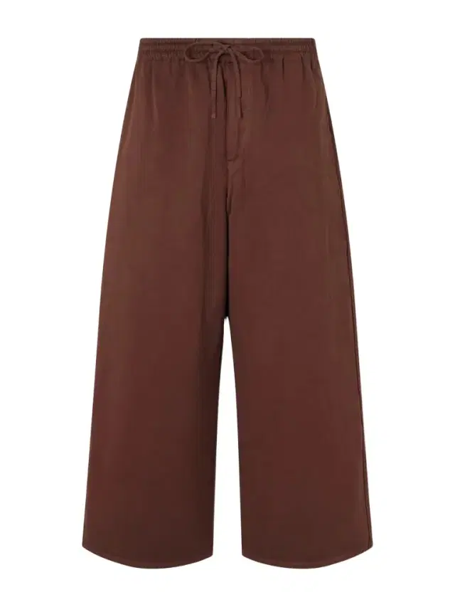 Loewe Paula's Ibiza Wide-Leg Anagram-Embroidered Cotton Drawstring Trousers - Men