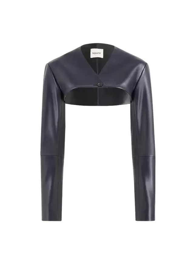 Khaite Onno Jacket In Dark Navy Leather