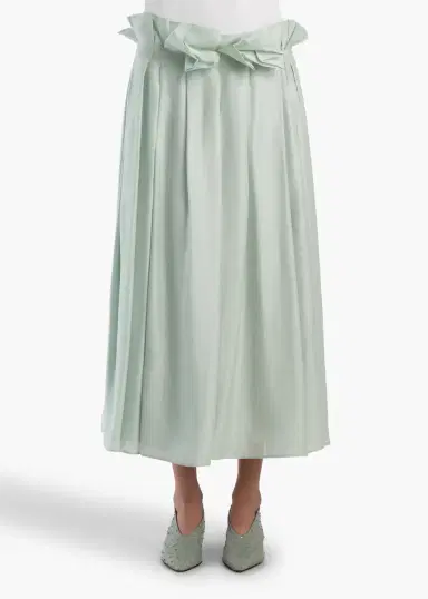 Khaite Astrid Skirt In Ice Green | Thumbnail 3