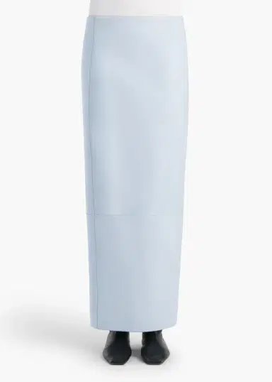 Khaite Lyle Skirt In Sky Blue Leather | Thumbnail 3 Khaite Lyle Skirt In Sky Blue Leather | Thumbnail 3
