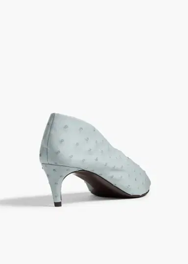 Khaite Miriam Pump In Frost Ostrich | Thumbnail 4 Khaite Miriam Pump In Frost Ostrich | Thumbnail 4