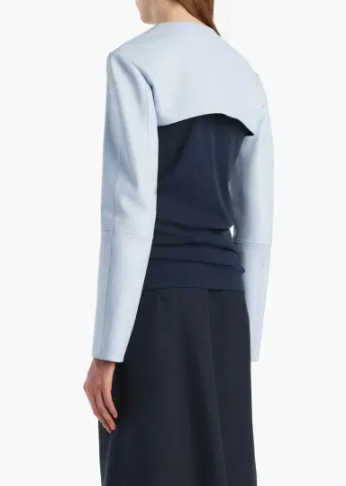 Khaite Onno Jacket In Sky Blue Leather | Thumbnail 4 Khaite Onno Jacket In Sky Blue Leather | Thumbnail 4