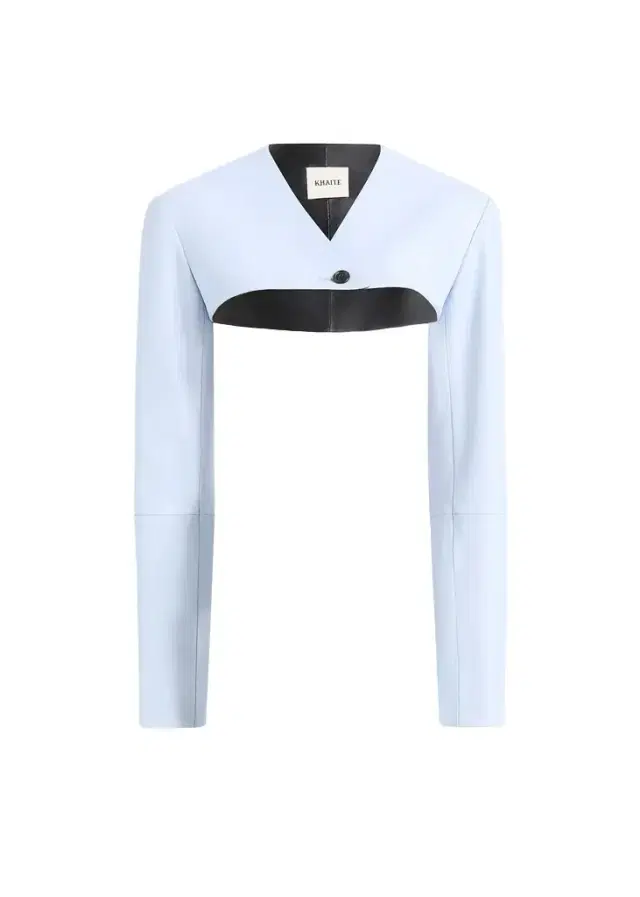 Khaite Onno Jacket In Sky Blue Leather