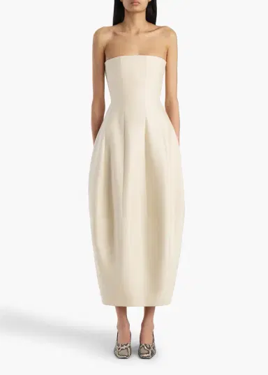 Khaite Stela Dress In Ivory Glow | Thumbnail 2 Khaite Stela Dress In Ivory Glow | Thumbnail 2