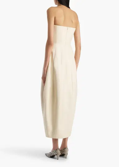 Khaite Stela Dress In Ivory Glow | Thumbnail 3 Khaite Stela Dress In Ivory Glow | Thumbnail 3