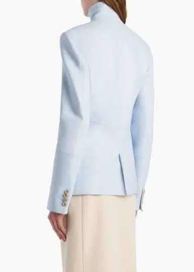 Khaite Rolo Jacket In Sky Blue Leather | Thumbnail 4 Khaite Rolo Jacket In Sky Blue Leather | Thumbnail 4