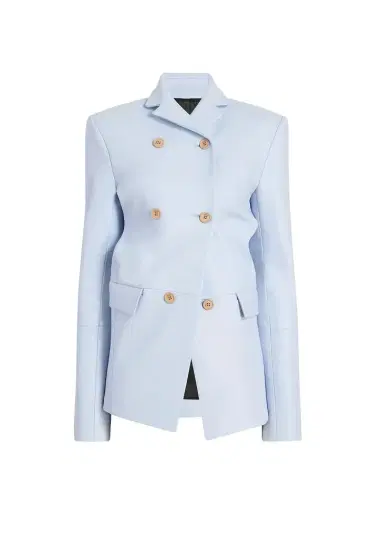 Khaite Rolo Jacket In Sky Blue Leather | Thumbnail 1 Khaite Rolo Jacket In Sky Blue Leather | Thumbnail 1