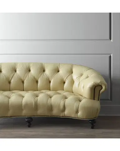 Old Hickory Tannery Lenoir Leather Tufted Sofa 70.5" | Thumbnail 4 Old Hickory Tannery Lenoir Leather Tufted Sofa 70.5" | Thumbnail 4