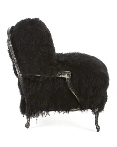 Old Hickory Tannery Worthen Noir Sheepskin Chair | Thumbnail 3