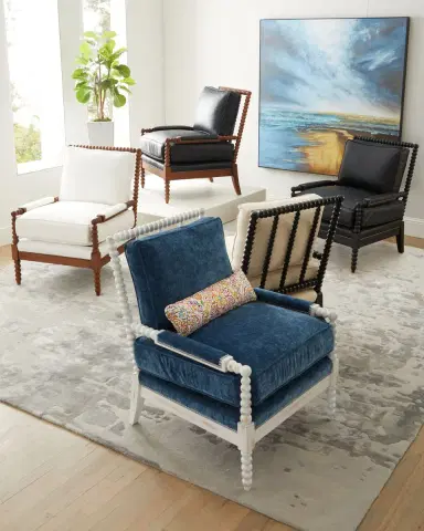 Old Hickory Tannery Ellsworth Neutral Spindle-Back Chair | Thumbnail 3