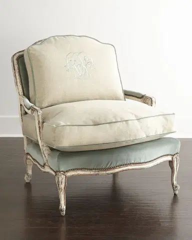 Old Hickory Tannery Misty Bergere Chair | Thumbnail 1