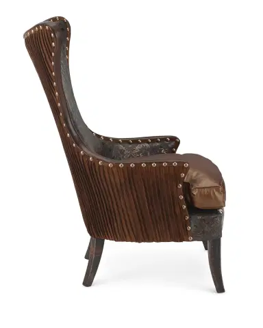 Old Hickory Tannery Martha Leather Wing Chair | Thumbnail 3