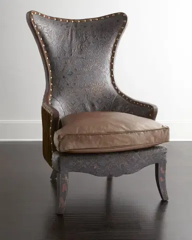 Old Hickory Tannery Martha Leather Wing Chair | Thumbnail 1