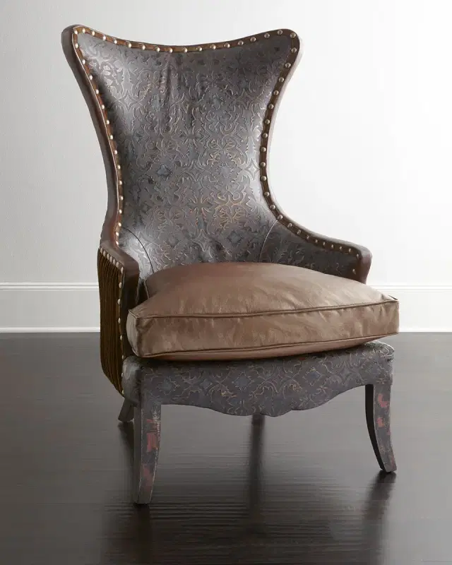 Old Hickory Tannery Martha Leather Wing Chair