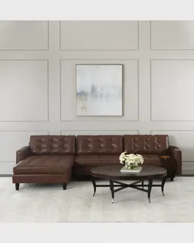Old Hickory Tannery Barnes Leather Left-Arm Chaise Sectional | Thumbnail 2 Old Hickory Tannery Barnes Leather Left-Arm Chaise Sectional | Thumbnail 2