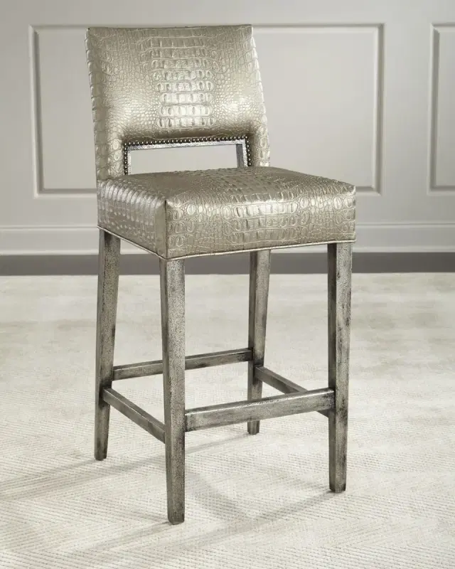 Old Hickory Tannery Valerian Bar Stool, 31"