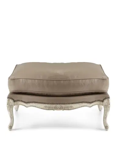 Old Hickory Tannery Dusk Leather Bergere Ottoman | Thumbnail 3