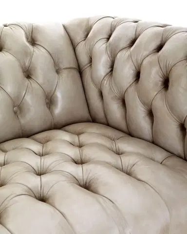 Old Hickory Tannery Olga Leather Chesterfield Sofa, 94" | Thumbnail 2