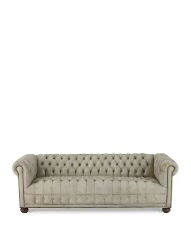 Old Hickory Tannery Olga Leather Chesterfield Sofa, 94" | Thumbnail 3