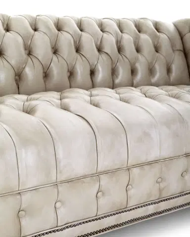 Old Hickory Tannery Olga Leather Chesterfield Sofa, 94" | Thumbnail 4