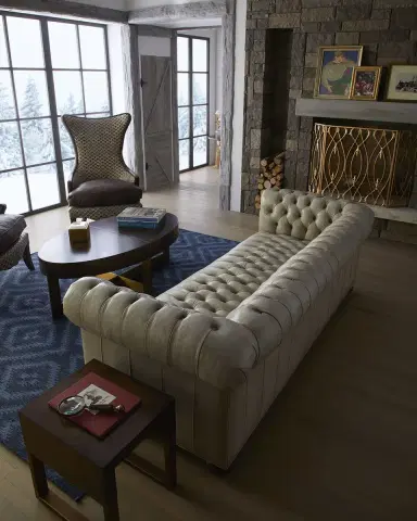 Old Hickory Tannery Olga Leather Chesterfield Sofa, 94" | Thumbnail 5