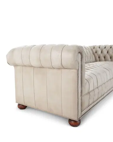 Old Hickory Tannery Olga Leather Chesterfield Sofa, 94" | Thumbnail 6
