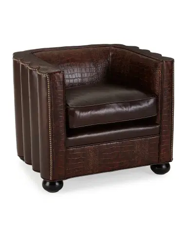 Old Hickory Tannery Boone Leather Barrel Chair | Thumbnail 6 Old Hickory Tannery Boone Leather Barrel Chair | Thumbnail 6
