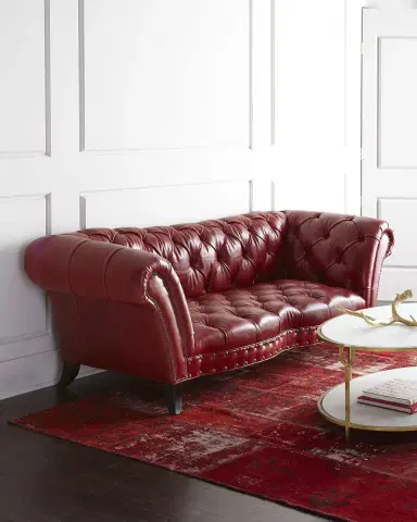 Old Hickory Tannery Bourdeaux Leather Sofa 97" | Thumbnail 1 Old Hickory Tannery Bourdeaux Leather Sofa 97" | Thumbnail 1
