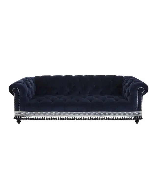 Old Hickory Tannery Cyrus Tufted Sofa, 85"