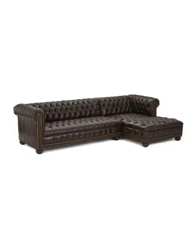Old Hickory Tannery Elias Leather Chesterfield Sectional | Thumbnail 3 Old Hickory Tannery Elias Leather Chesterfield Sectional | Thumbnail 3