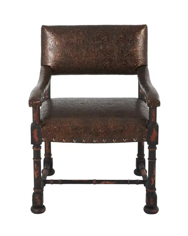 Old Hickory Tannery Ember Leather Arm Chair