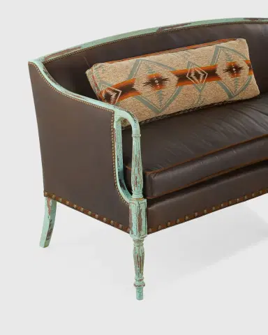 Old Hickory Tannery Trevin Leather Settee, 72.5" | Thumbnail 5 Old Hickory Tannery Trevin Leather Settee, 72.5" | Thumbnail 5