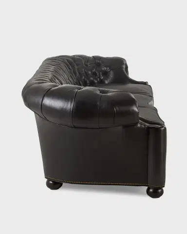Old Hickory Tannery Rips Leather Chesterfield Sofa, 99.5" | Thumbnail 2 Old Hickory Tannery Rips Leather Chesterfield Sofa, 99.5" | Thumbnail 2