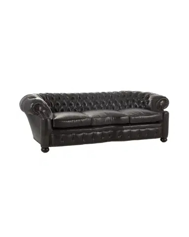 Old Hickory Tannery Rips Leather Chesterfield Sofa, 99.5" | Thumbnail 1 Old Hickory Tannery Rips Leather Chesterfield Sofa, 99.5" | Thumbnail 1