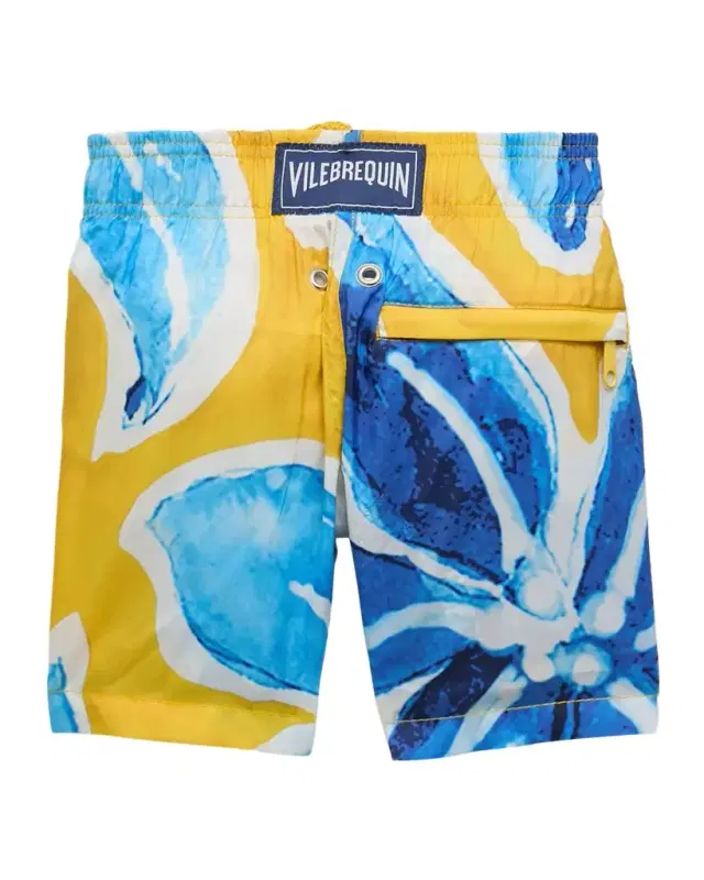 Boy 's Floral-Print Swim Shorts, Size 2-10