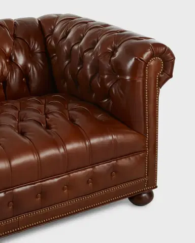 Old Hickory Tannery Malco Leather Chesterfield Sofa, 93" | Thumbnail 5 Old Hickory Tannery Malco Leather Chesterfield Sofa, 93" | Thumbnail 5