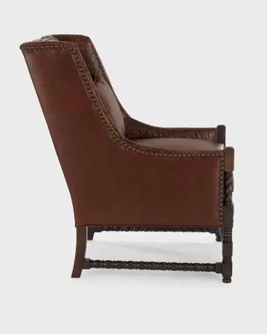 Old Hickory Tannery Edie Leather Wing Chair | Thumbnail 2 Old Hickory Tannery Edie Leather Wing Chair | Thumbnail 2