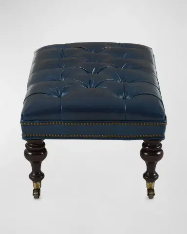 Old Hickory Tannery Sloane Tufted Leather Ottoman | Thumbnail 2