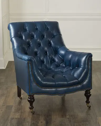 Old Hickory Tannery Sloane Tufted Leather Chair | Thumbnail 1