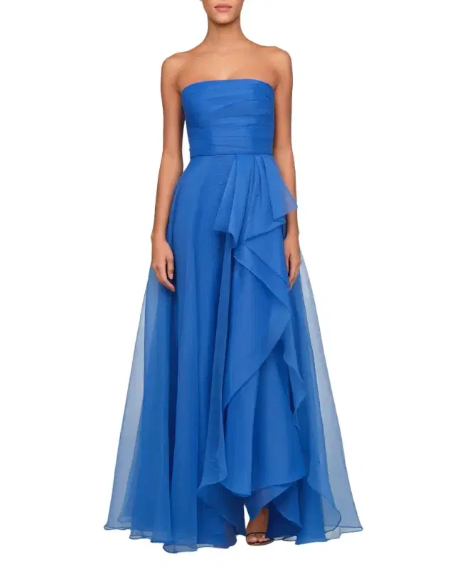 Teresa Draped Strapless Gown