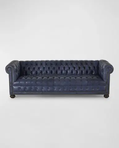 Old Hickory Tannery Esti Leather Tufted Chesterfield Sofa, 93" | Thumbnail 3