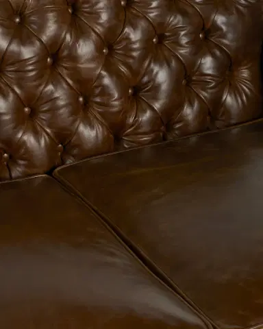 Old Hickory Tannery Bronya Tufted Leather Sofa, 86" | Thumbnail 4