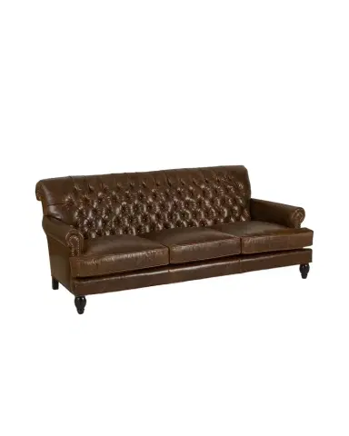 Old Hickory Tannery Bronya Tufted Leather Sofa, 86" | Thumbnail 1