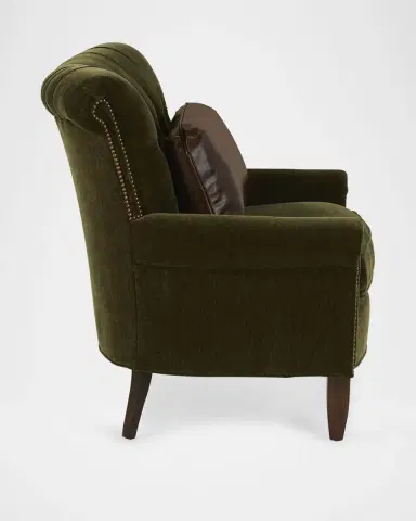 Old Hickory Tannery Yousef Velvet Wing Chair | Thumbnail 2 Old Hickory Tannery Yousef Velvet Wing Chair | Thumbnail 2