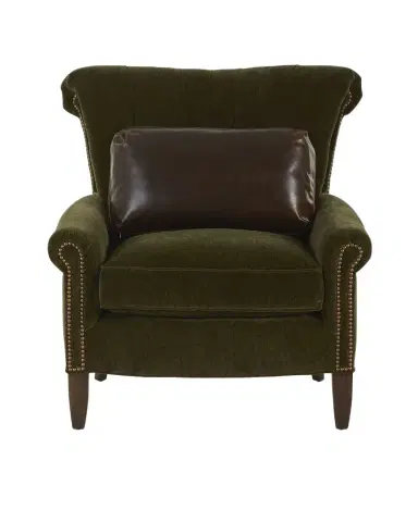 Old Hickory Tannery Yousef Velvet Wing Chair | Thumbnail 1 Old Hickory Tannery Yousef Velvet Wing Chair | Thumbnail 1